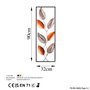 Wallity Leaf 3 Escultura de pared de metal multicolor